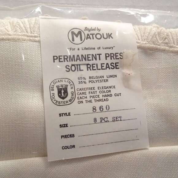 Matouk Belgian Linen Blend 8-Piece Rectangle Placemat Napkin Set 13" x 19" New - Picture 2 of 4